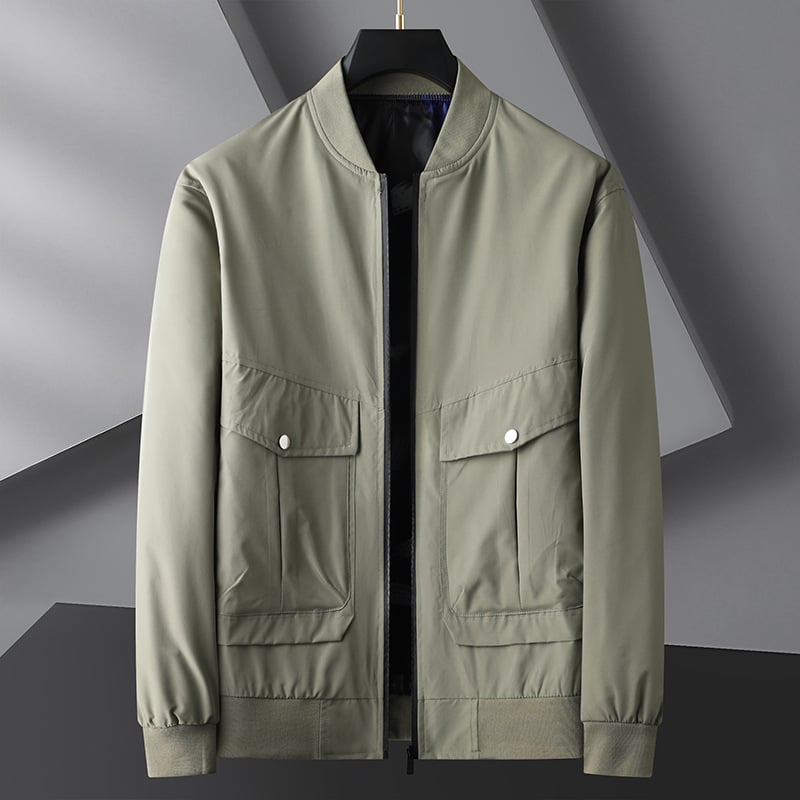 Chaqueta Sólida para Hombre de Talla Grande | Ideal para Primavera y Otoño