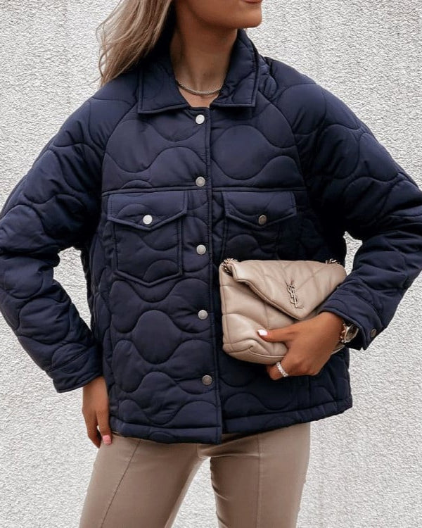 Chaqueta de Algodón con Botones y Manga Larga para Mujer | Ideal para Invierno