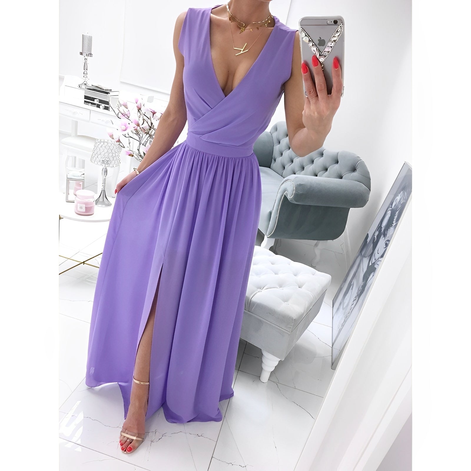 Vestido Blanco Largo sin Mangas con Botones de Madera | Ideal para Primavera y Verano