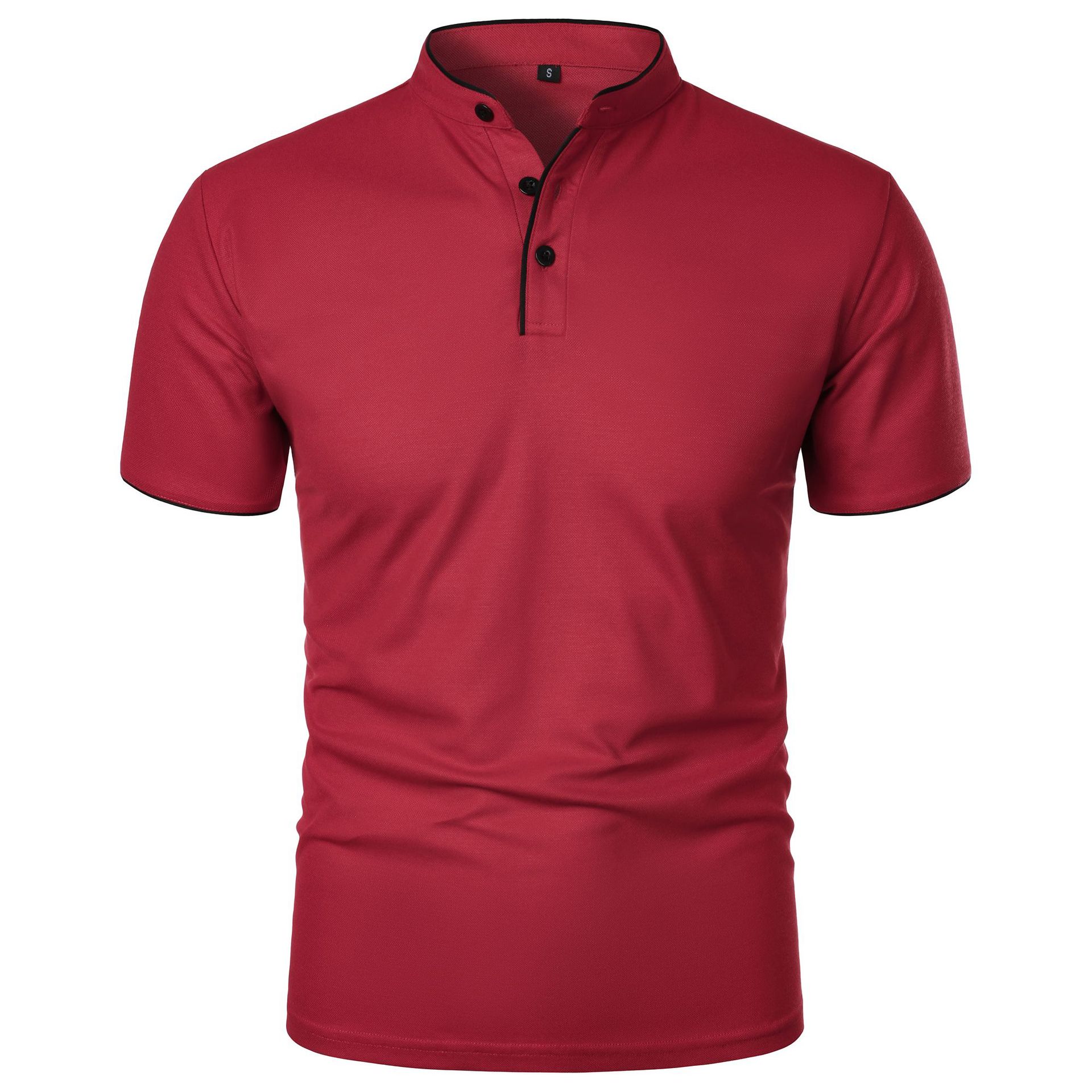 Camiseta de Hombre de Manga Corta Color Sólido de Corte Ajustado | Ideal para Verano