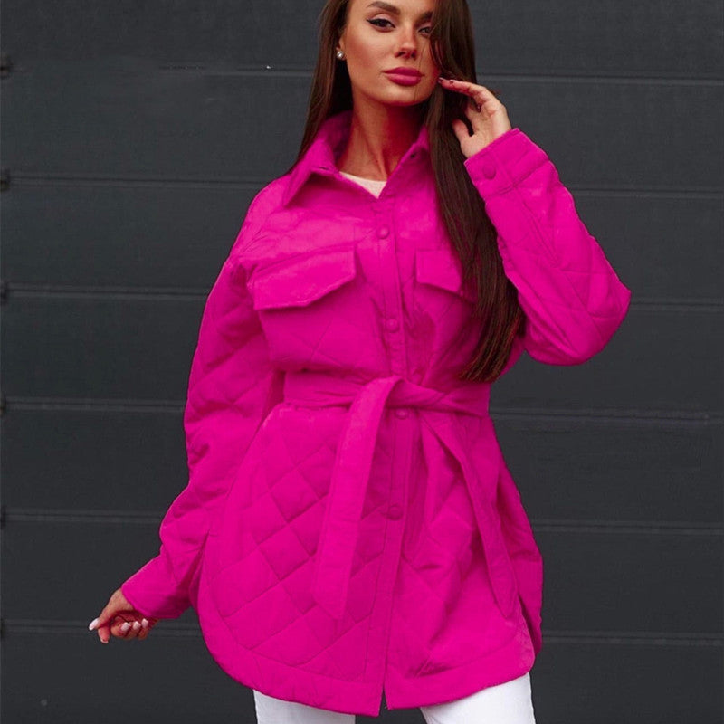 Camisa de Manga Larga con Cuello de Solapa y Cinta | Ideal para Todas las Estaciones