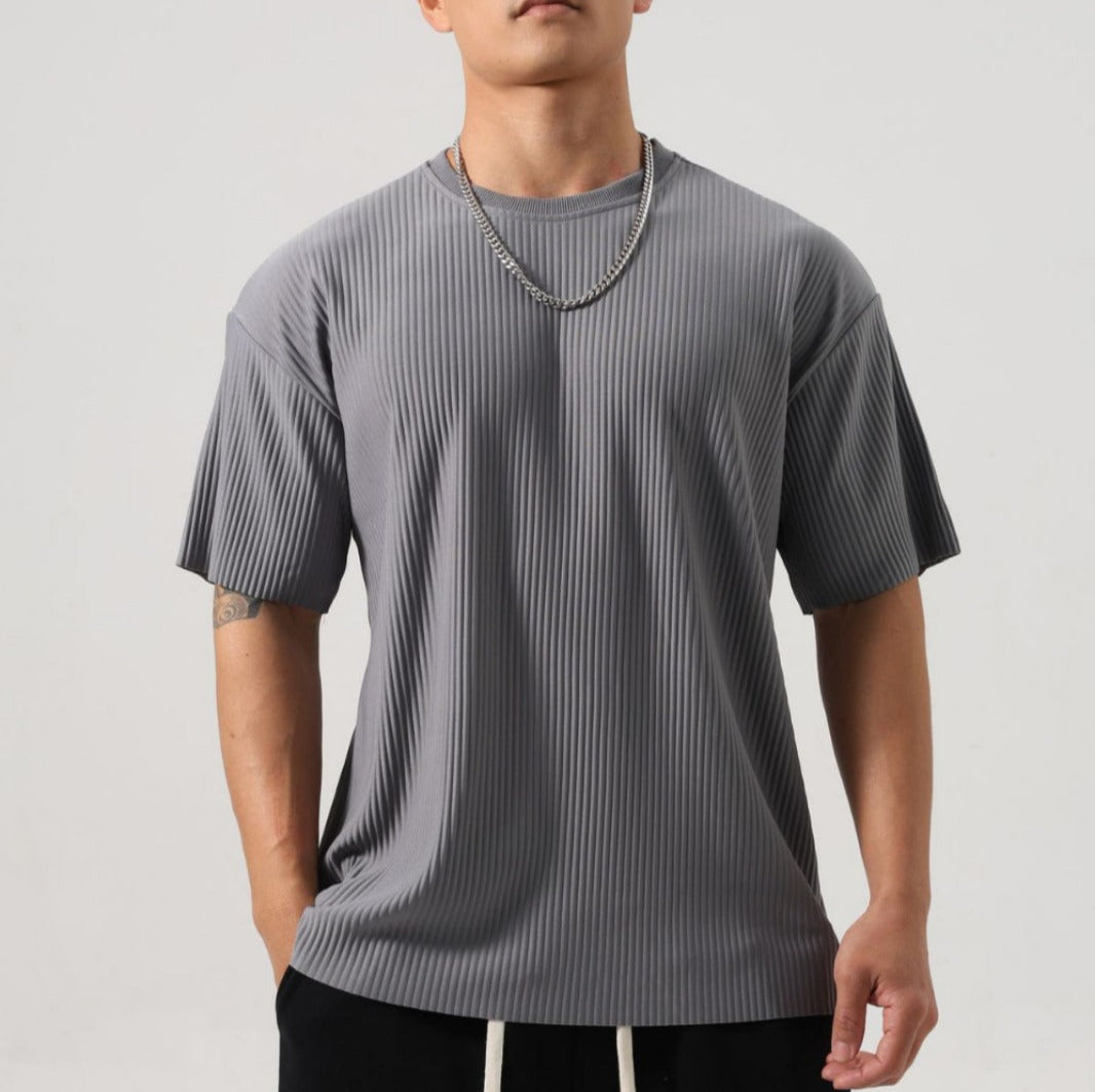 Camiseta Deportiva de Hombre de Manga Larga a Rayas y Corte Suelto | Ideal para Primavera y Otoño
