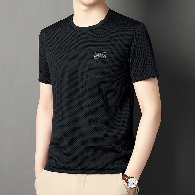 Camiseta de Hombre con Jacquard de Manga Corta | Ideal para Verano