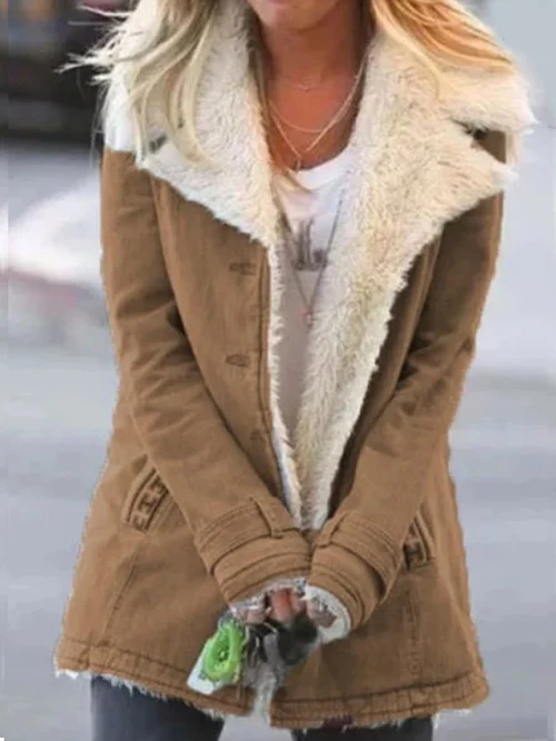 Chaqueta de Invierno Forrada con Sherpa y Aislamiento Térmico | Ideal para Invierno