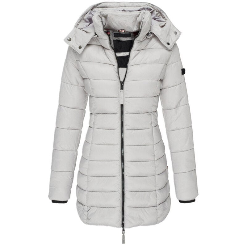 Chaqueta acolchada con capucha, cremallera y aislamiento ligero | Ideal para otoño e invierno