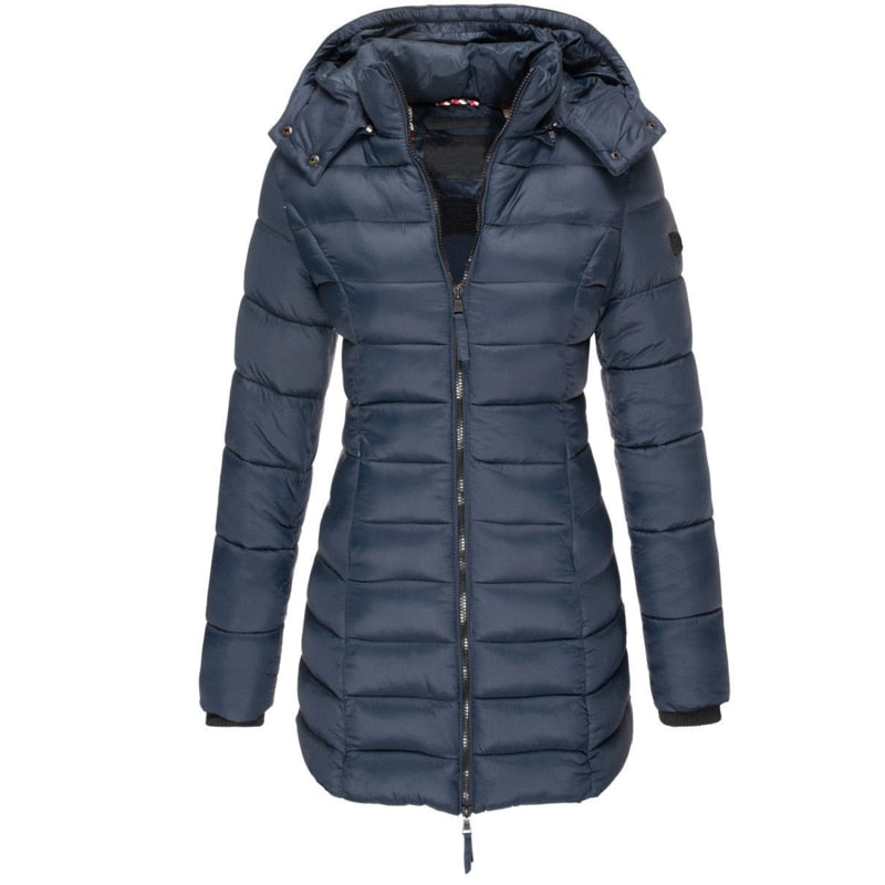 Chaqueta acolchada con capucha, cremallera y aislamiento ligero | Ideal para otoño e invierno