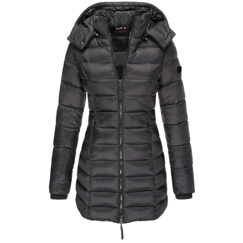 Chaqueta acolchada con capucha, cremallera y aislamiento ligero | Ideal para otoño e invierno