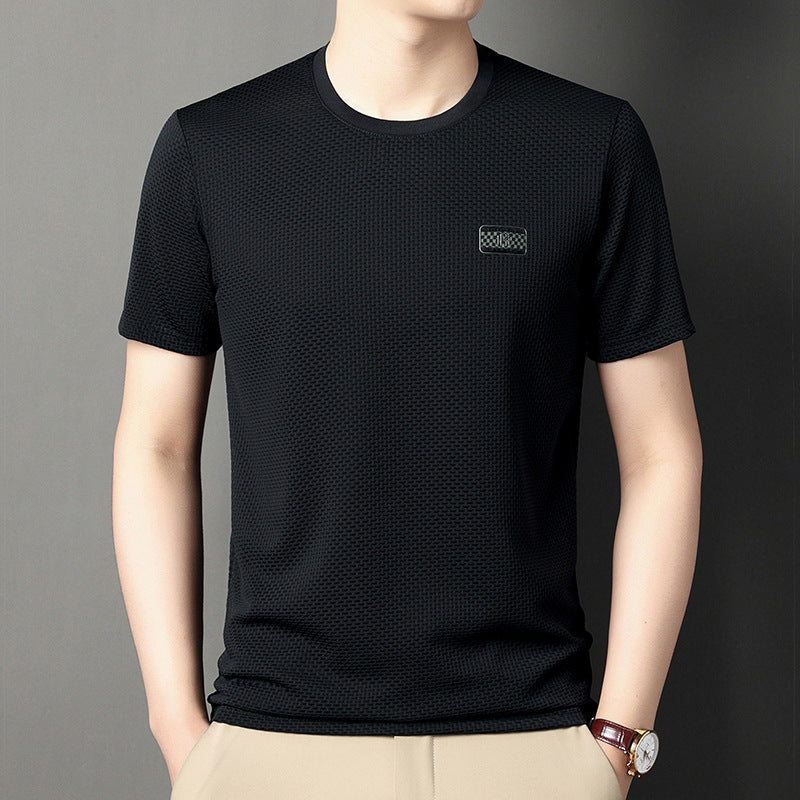 Camiseta de Hombre con Jacquard de Manga Corta | Ideal para Verano