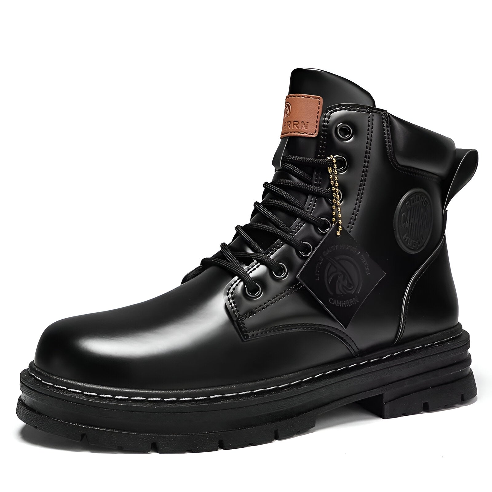Botas de Tobillo de Cuero con Soporte de Arco y Suela Antideslizante - Calzado Cómodo y Duradero