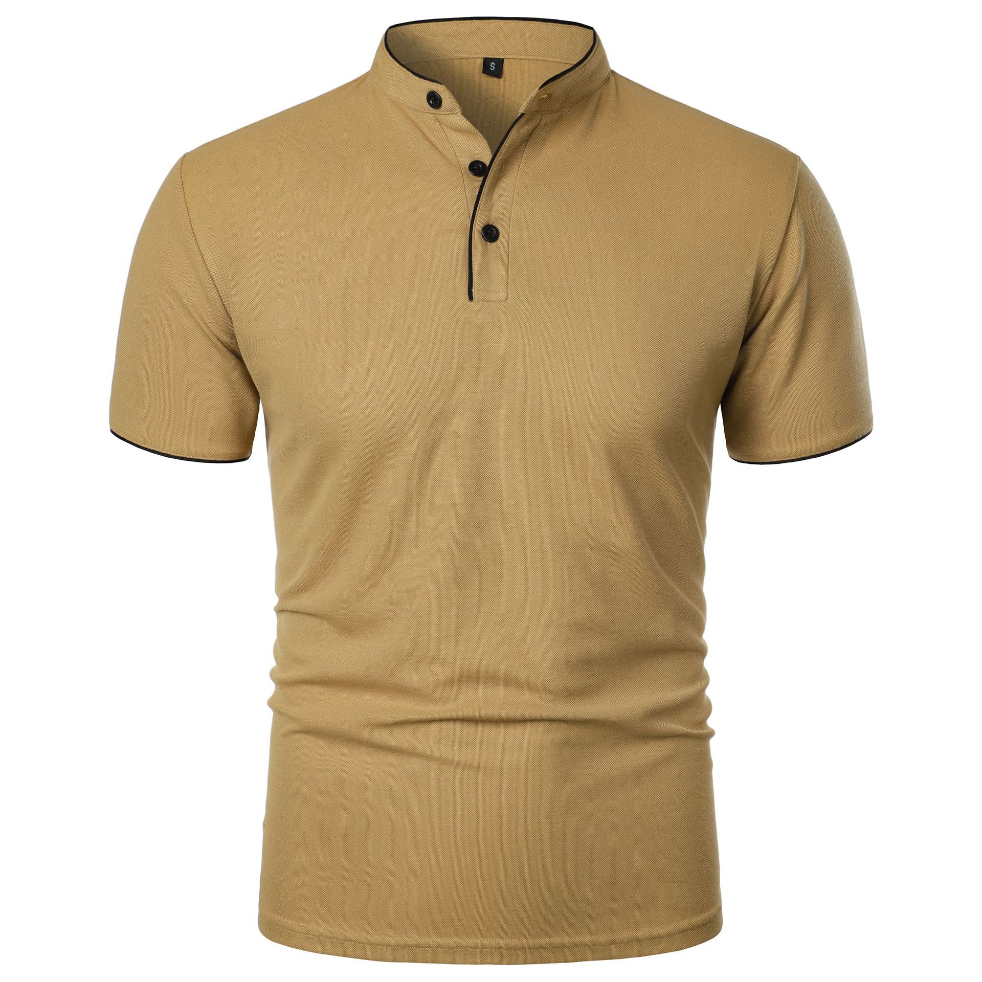 Camiseta de Hombre de Manga Corta Color Sólido de Corte Ajustado | Ideal para Verano