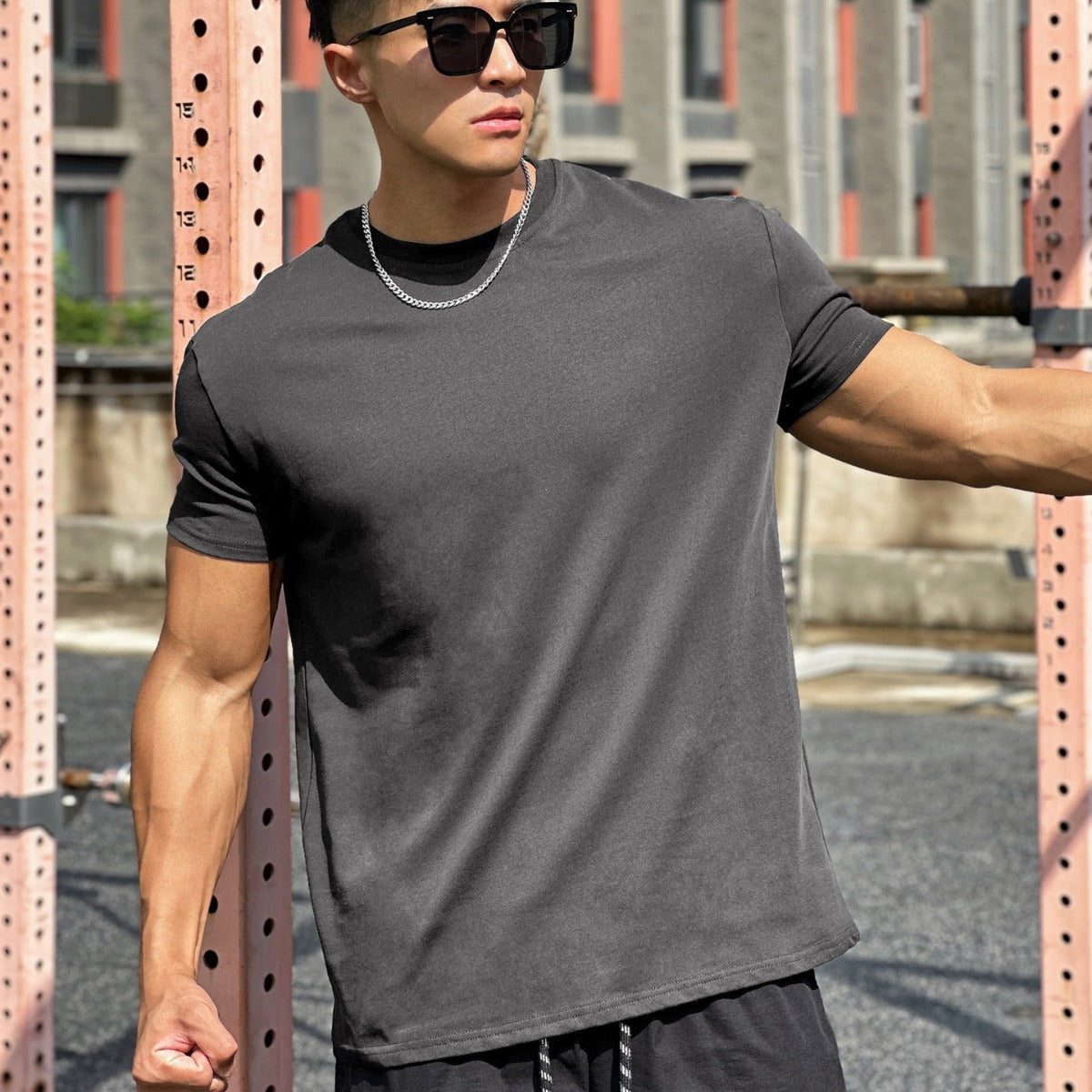 Camiseta Deportiva de Algodón de Corte Suelto y Manga Corta | Ideal para Verano