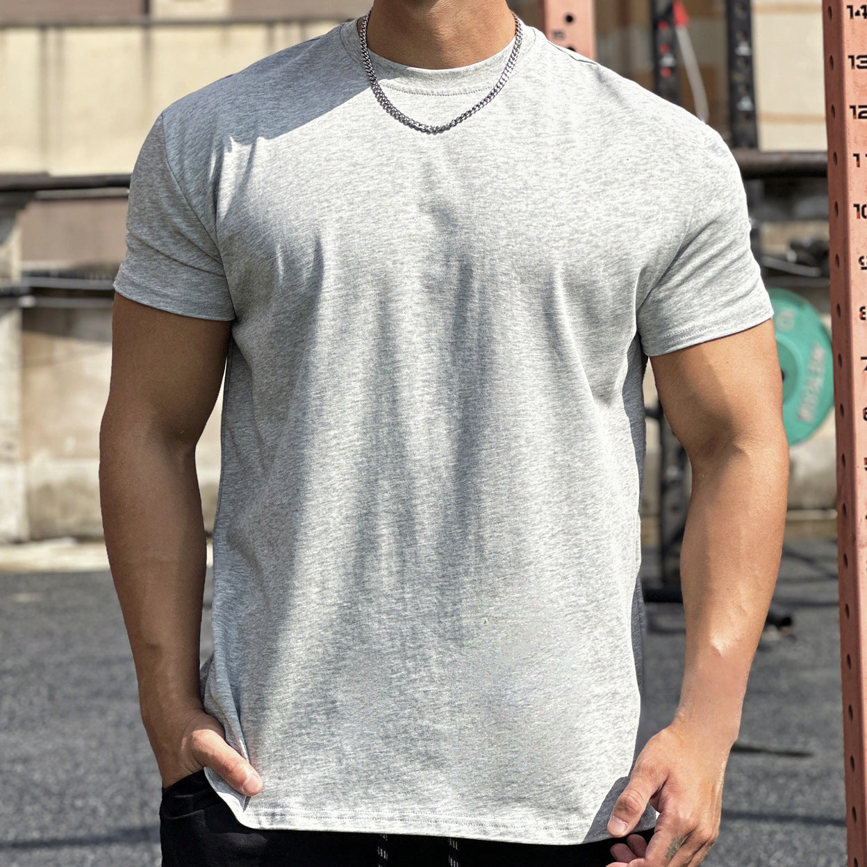 Camiseta Deportiva de Algodón de Corte Suelto y Manga Corta | Ideal para Verano