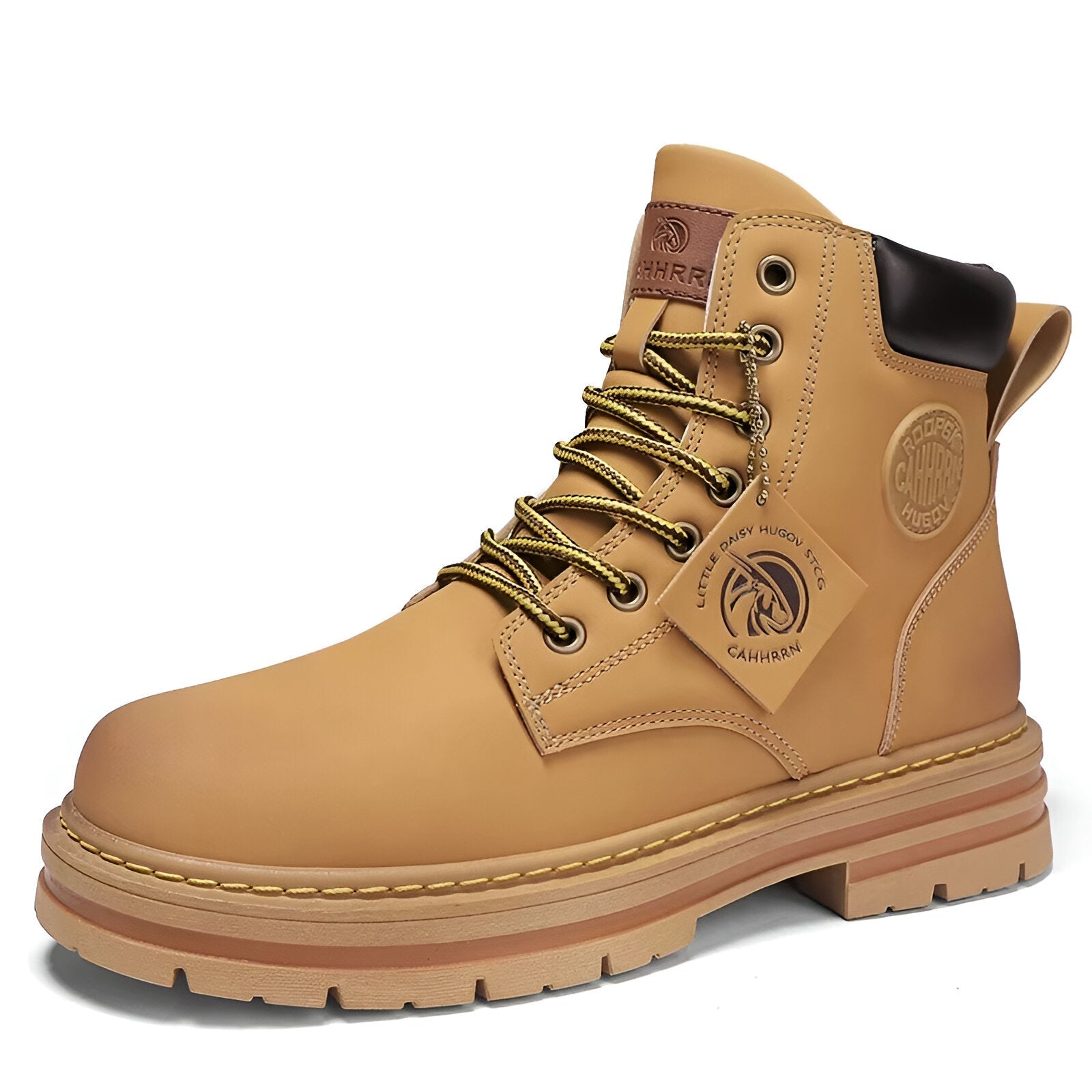 Botas de Tobillo de Cuero con Soporte de Arco y Suela Antideslizante - Calzado Cómodo y Duradero