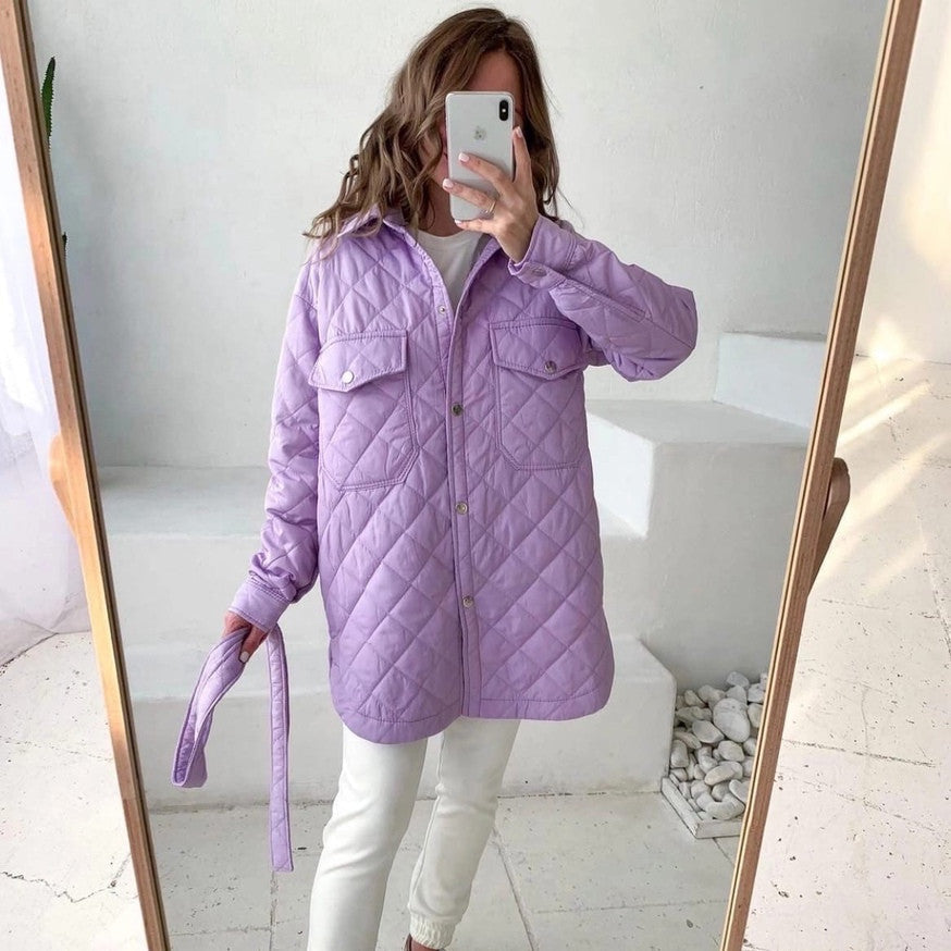 Camisa de Manga Larga con Cuello de Solapa y Cinta | Ideal para Todas las Estaciones