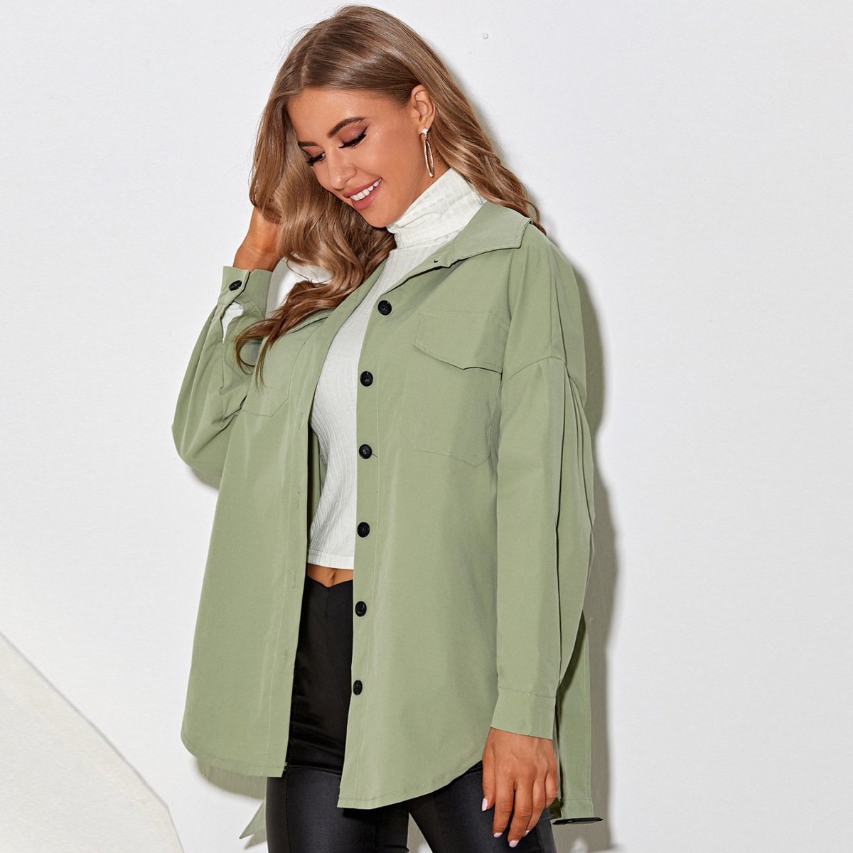 Chaqueta Camisa con Cinturón – Ideal para Primavera