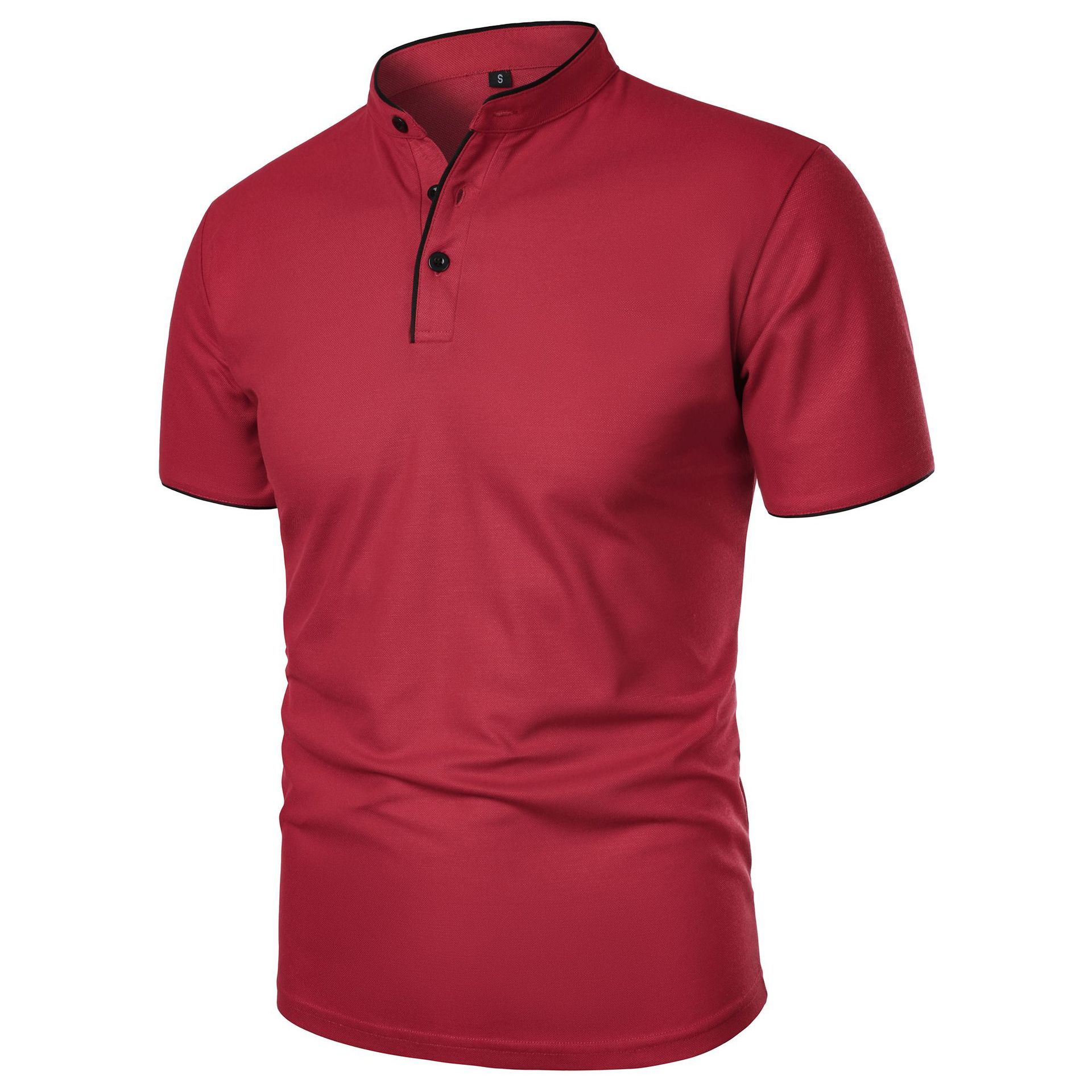 Camiseta de Hombre de Manga Corta Color Sólido de Corte Ajustado | Ideal para Verano
