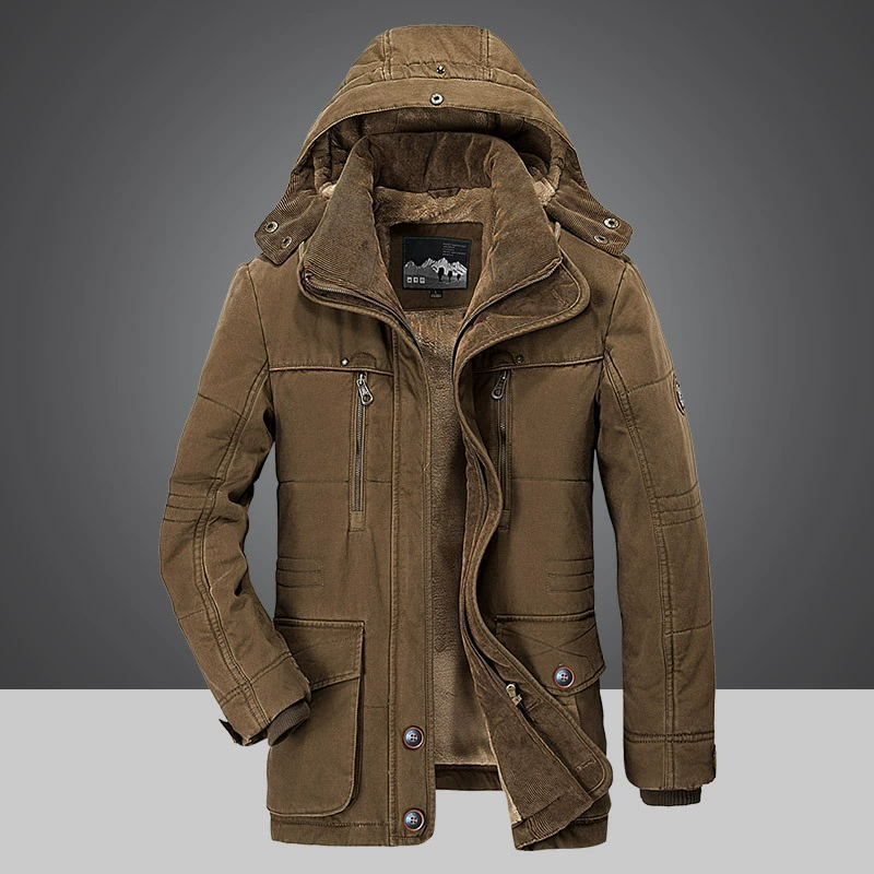 Chaqueta de Terciopelo con Múltiples Bolsillos para Hombre