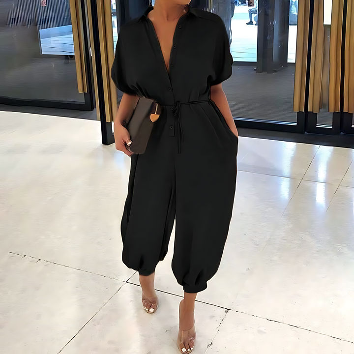 Jumpsuit para Mujer con Diseño de Leopardo y Estilo Monocromático