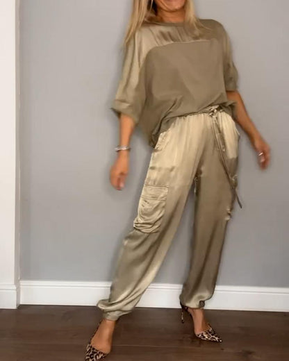 Conjunto de dos piezas elegante y versátil para verano y ocasiones casuales