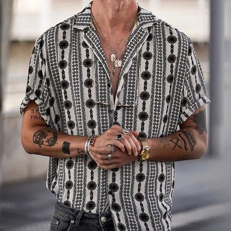 Camisa ligera de lino para hombre con diseño casual y cuello clásico