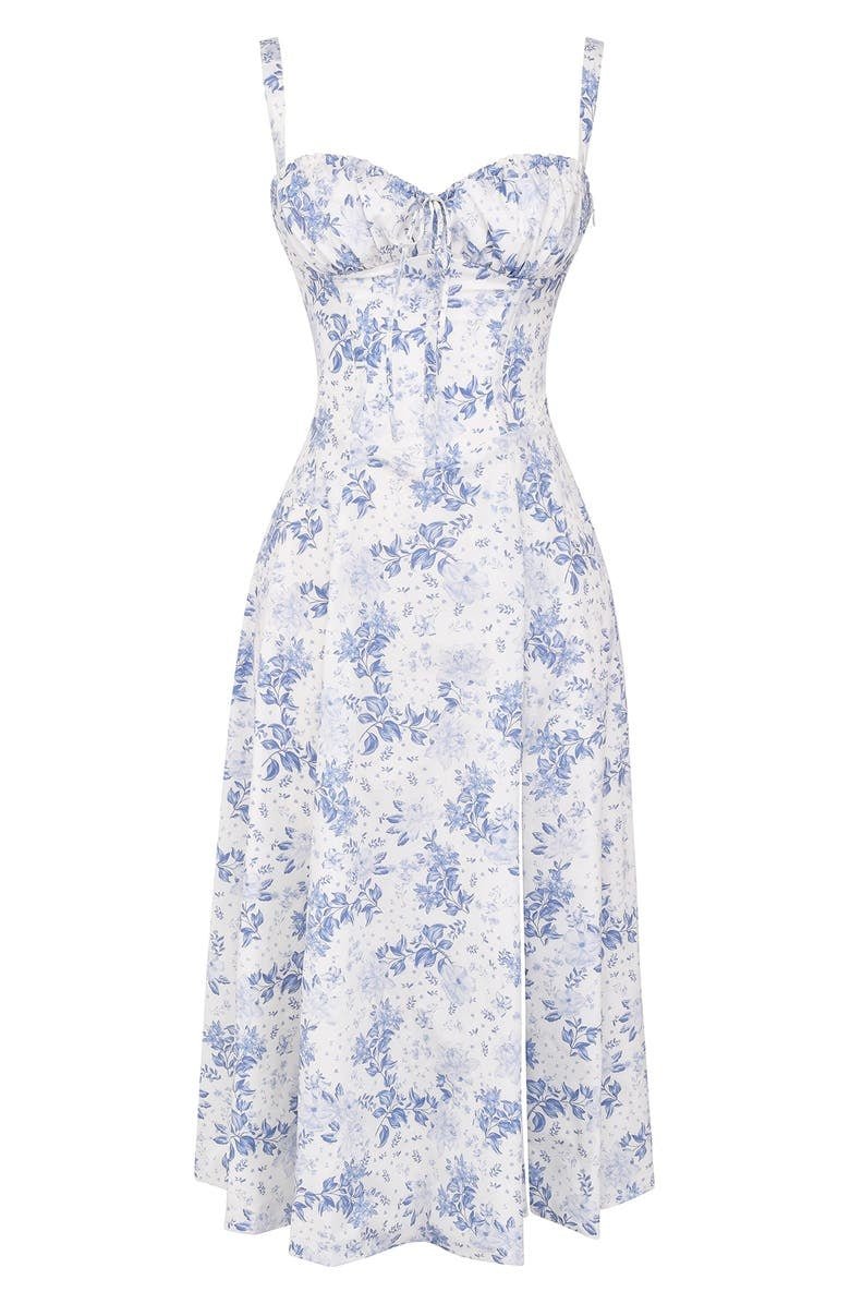Vestido Midi con Detalle de Corset, Cuerpo Ajustado y Falda Fluida | Ideal para Primavera y Verano