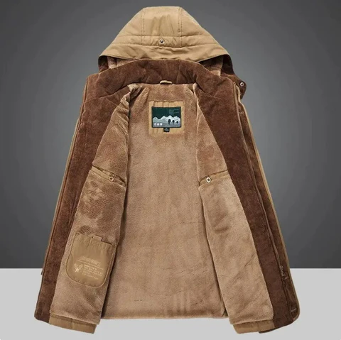Chaqueta de Terciopelo con Múltiples Bolsillos para Hombre