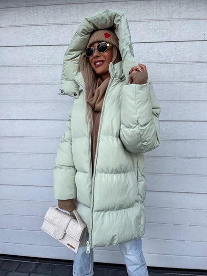 Abrigo acolchado impermeable con capucha y cierre completo I Ideal para el invierno