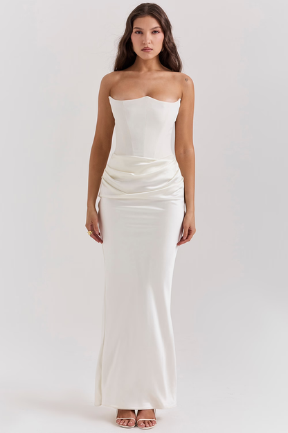 Vestido Maxi con Diseño de Corset que Define la Cintura | Ideal para Primavera y Otoño