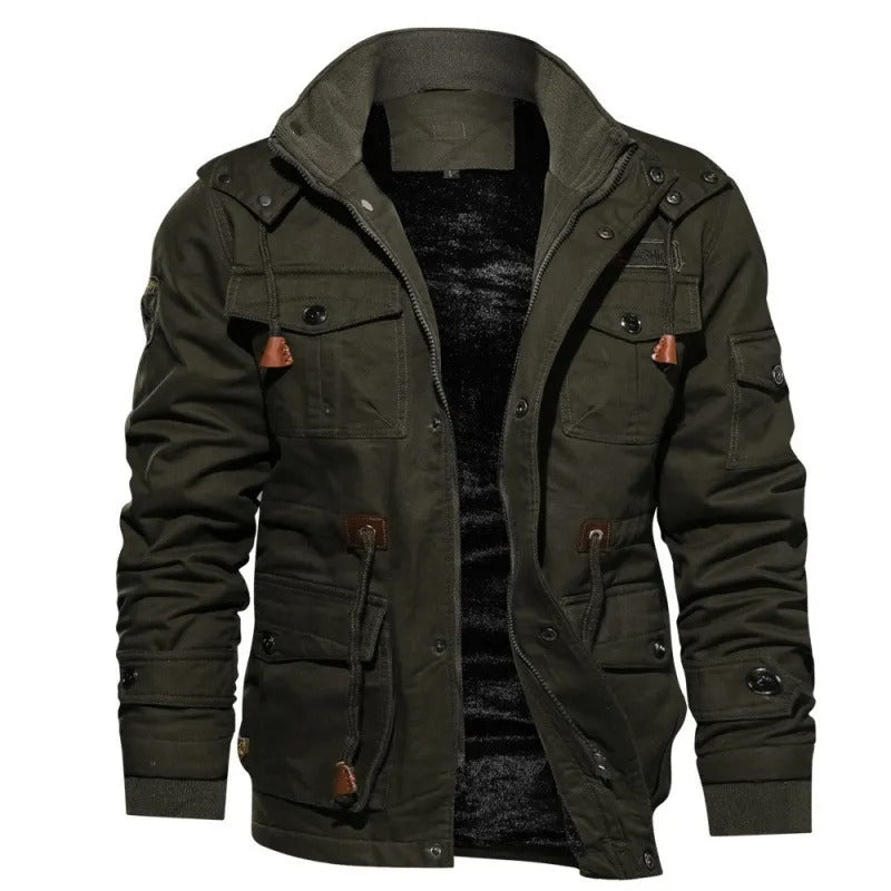 Chaqueta Táctica de Invierno con Capucha y Forro Acolchado para Hombre | Ideal para Invierno