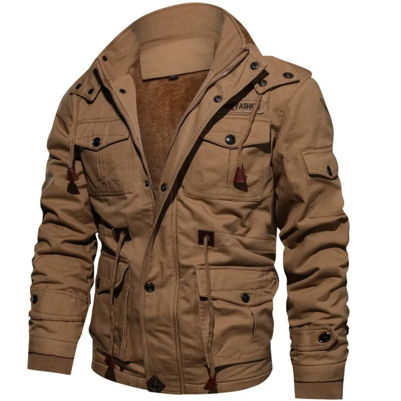 Chaqueta Táctica de Invierno con Capucha y Forro Acolchado para Hombre | Ideal para Invierno